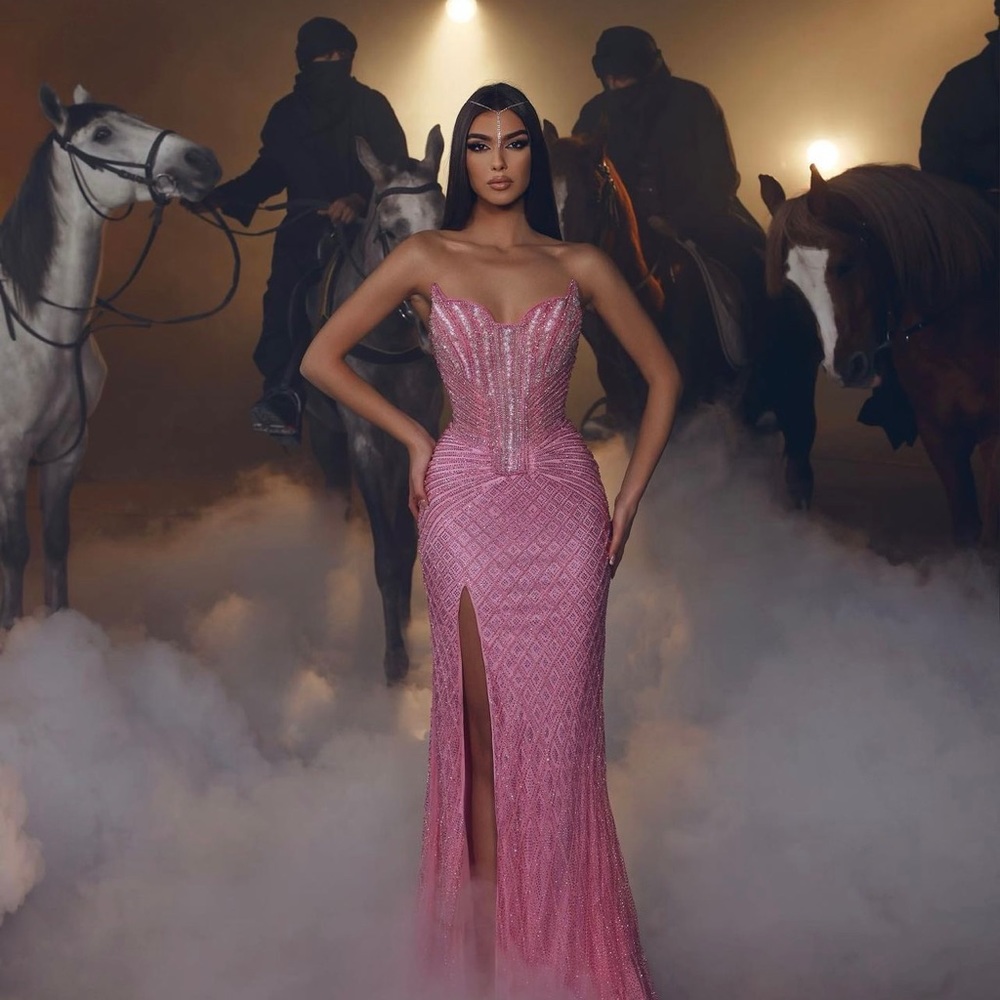 A pink dress